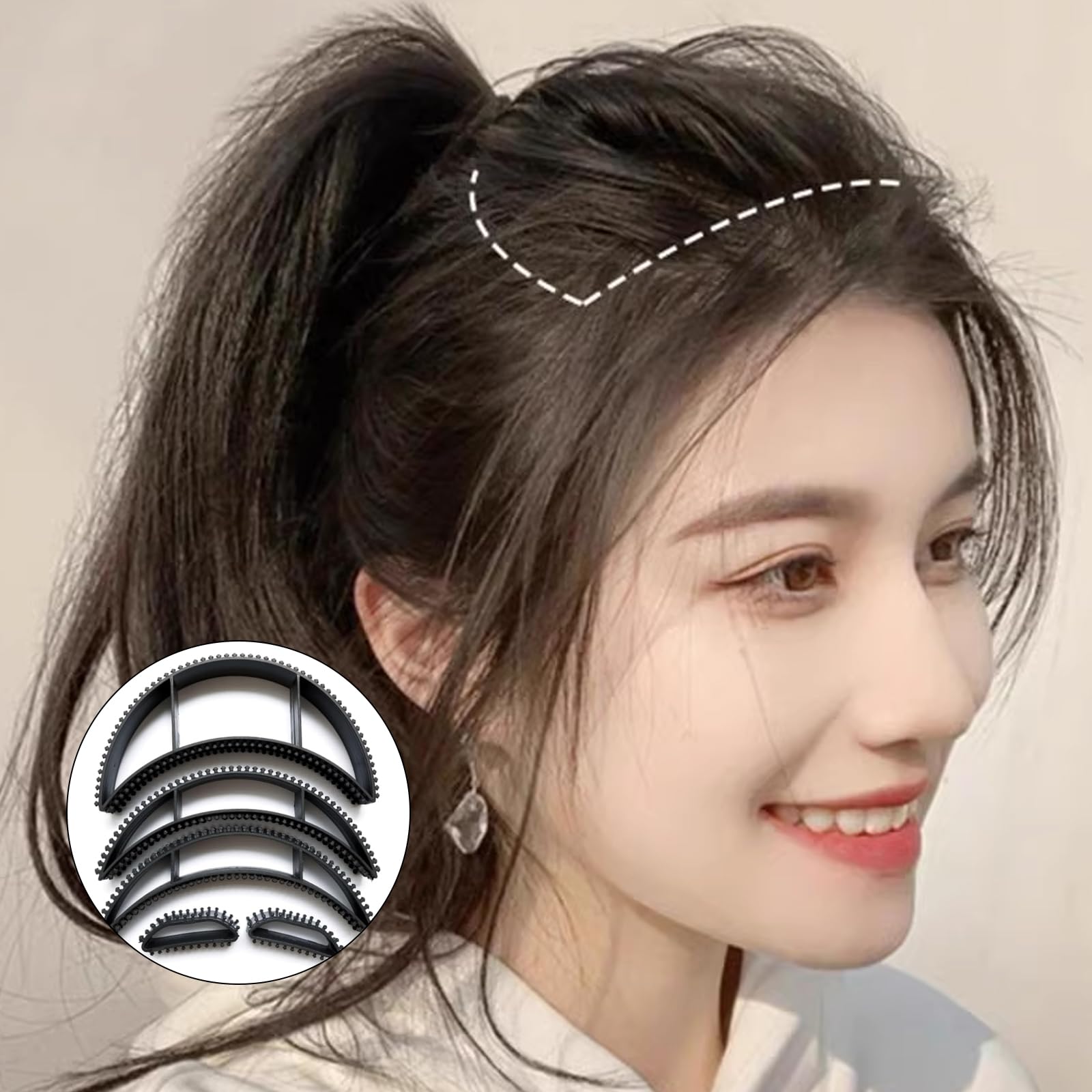 Aiyraa 5 Pieces Bump It Hair Styling Accessories Bump It Up Headband Hair Bump Clip for Beehive Hair Piece Volumizing Tool Women Hair Styer Headdressing Accessories Multifunctional Hair Styling Tools - Image 4