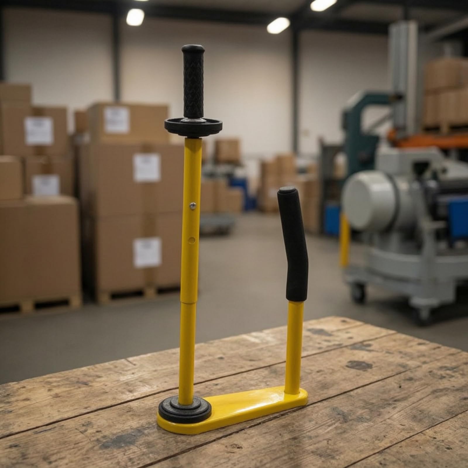 predolo Manueller Folienabroller Stretchfolie Wickelgerät Verpackungsgerät Handabroller Palettenwickler mit Metallrahmen Und Gepolstertem Griff Einstellbare Höhe für Lager Versand Werkstatt