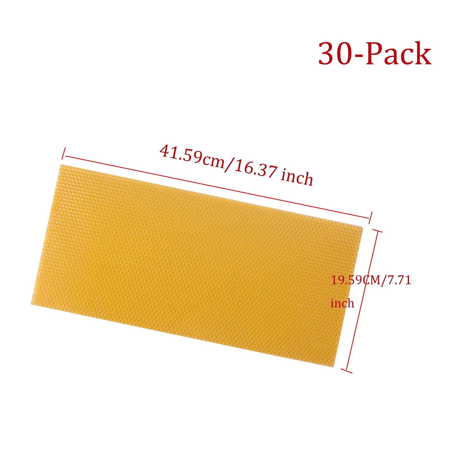 ZffXH 30 Pcs Nature Beeswax Sheets Beehive Foundation Sheets for Beekeeping DIY Beeswax Candle Making Sheet Material - Image 5