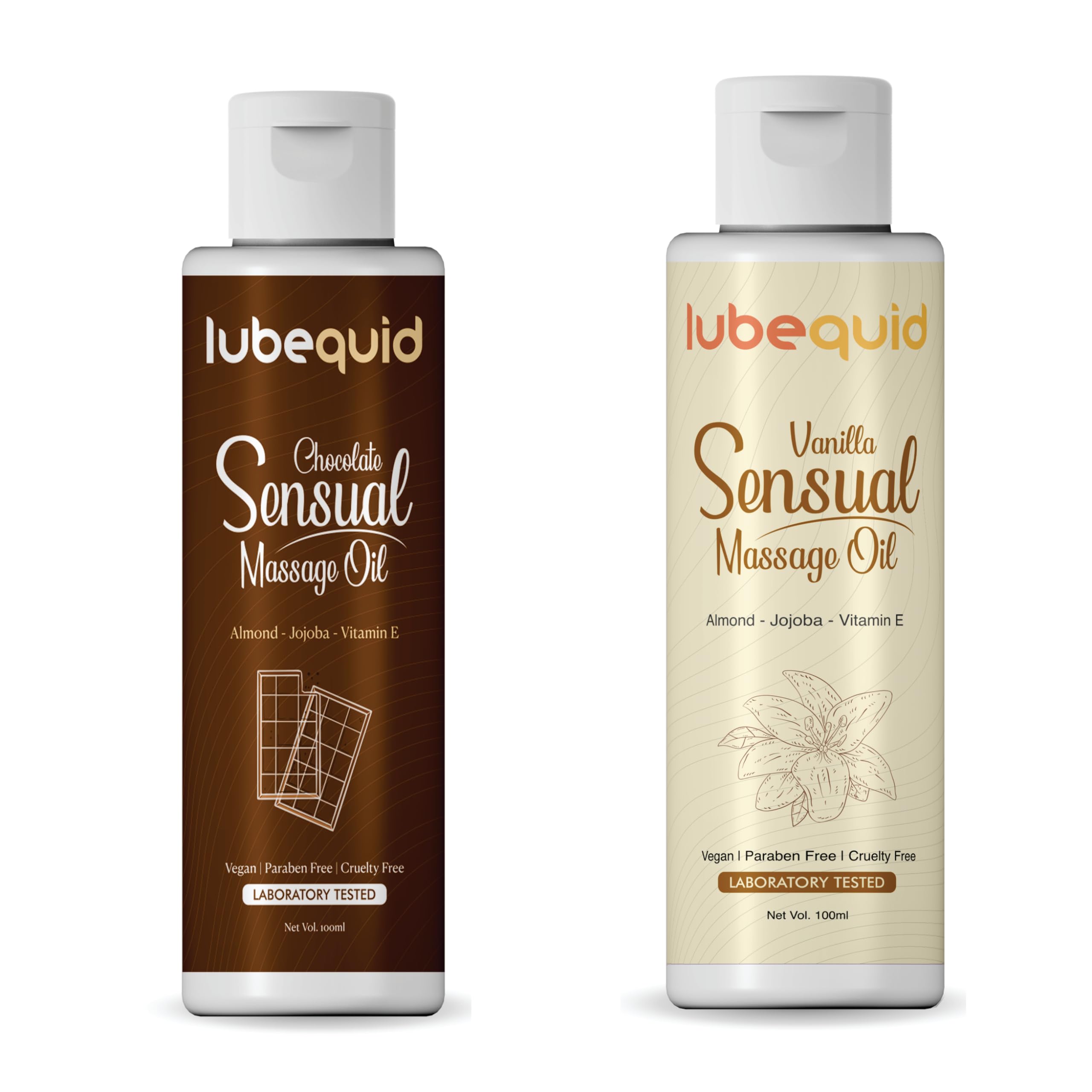 Lubequid Sensual Massage Oil for Couples - Alluring Tropical Full Body Massage Oil for Date Night and Nourishing Body Oil with Almond Oil - Vegan Non Staining & -Pack of 2 Vanilla, Chocolate (B0CV4ZYQW6) Amazon Price History, Amazon Price Tracker