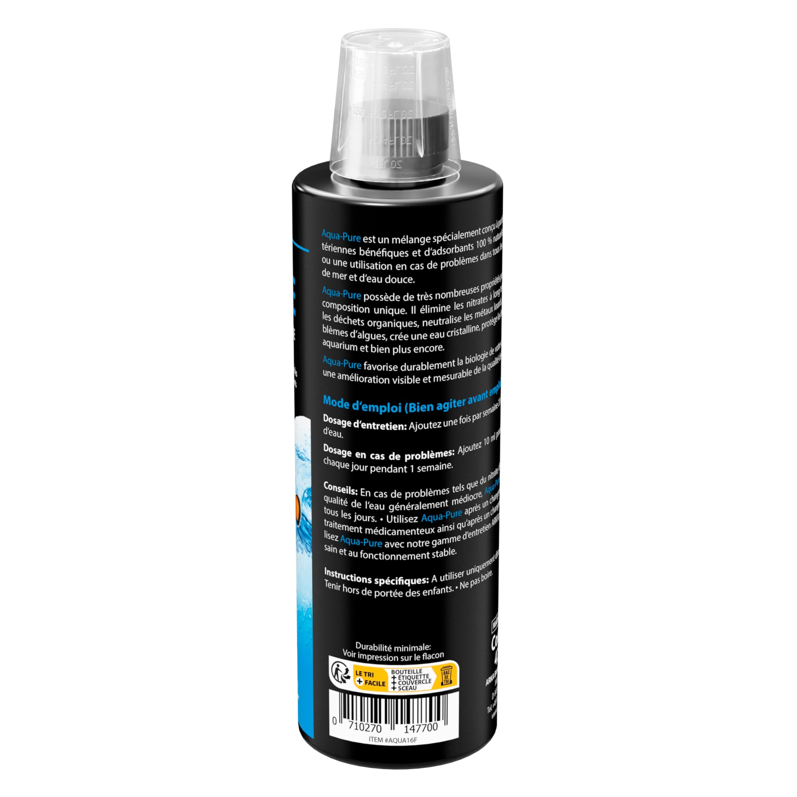 Clarificateur d’eau aquarium 473 ml – MICROBE-LIFT Aqua-Pure – élimine la turbidité de manière visible – eau cristalline sans produits chimiques – filtre biologique liquide pour eau douce & eau de mer - 3