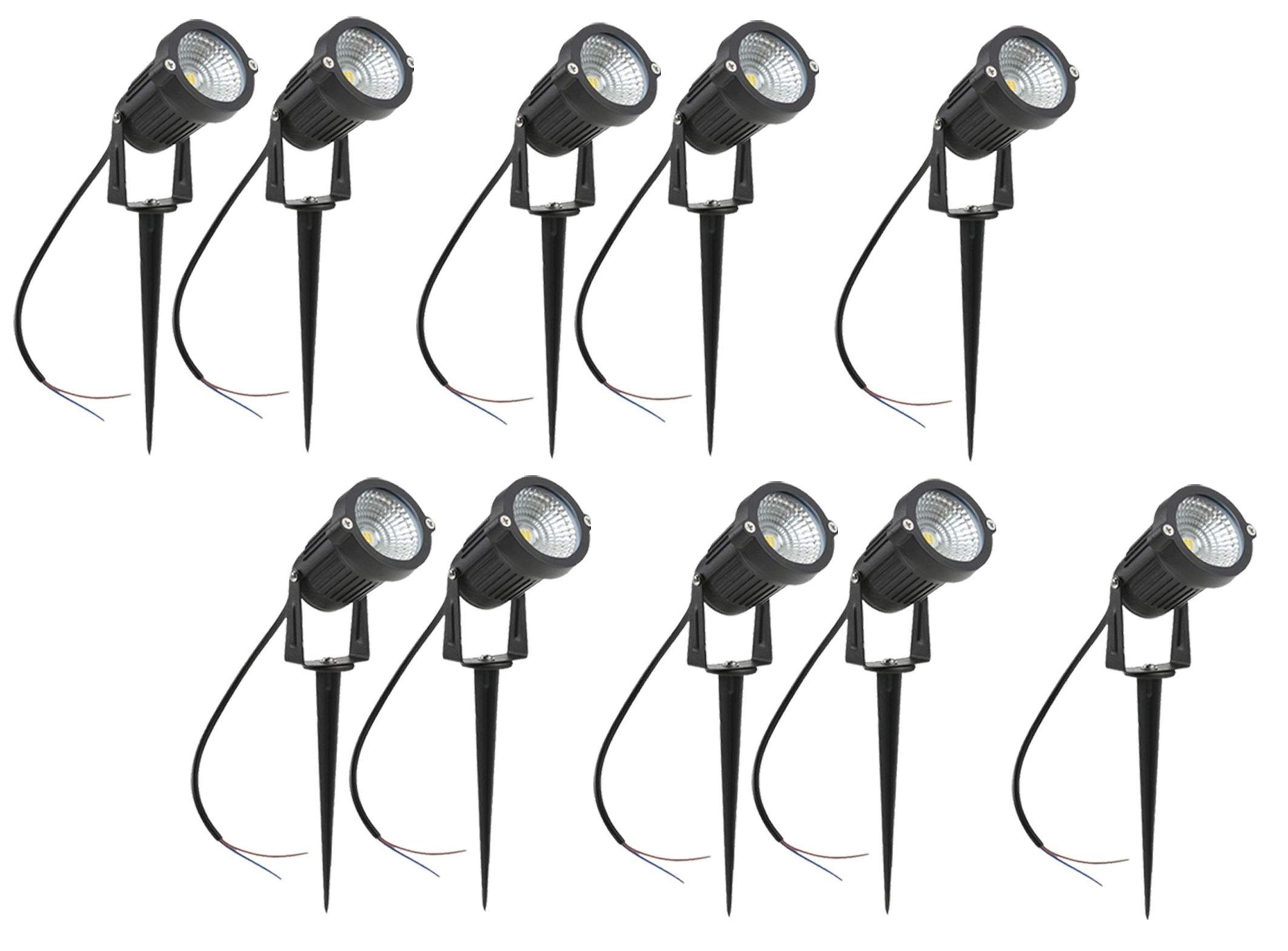 DMAK™ 5 Watt Warm White Waterproof Spike LED Garden Light for Outdoor Purposes (Pack of 10)