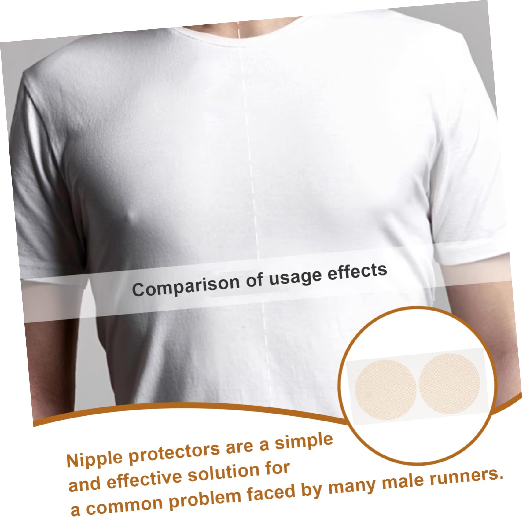 BESPORTBLE 20Pairs Protectors Invisible Chafing Stickers for Runners Self Adhesive for Sports Skin Tone Discreet Support for Long Distance Running Beige