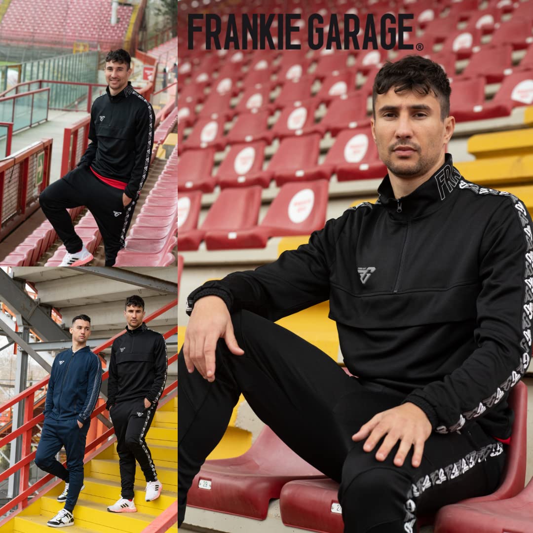 Frankie Garage - Pantaloni Tuta Sportiva per Uomo, Ragazzo o Bambino, Pantalone Tecnico con Zip e Elastico alla Caviglia per Allenamento, Sport o Palestra