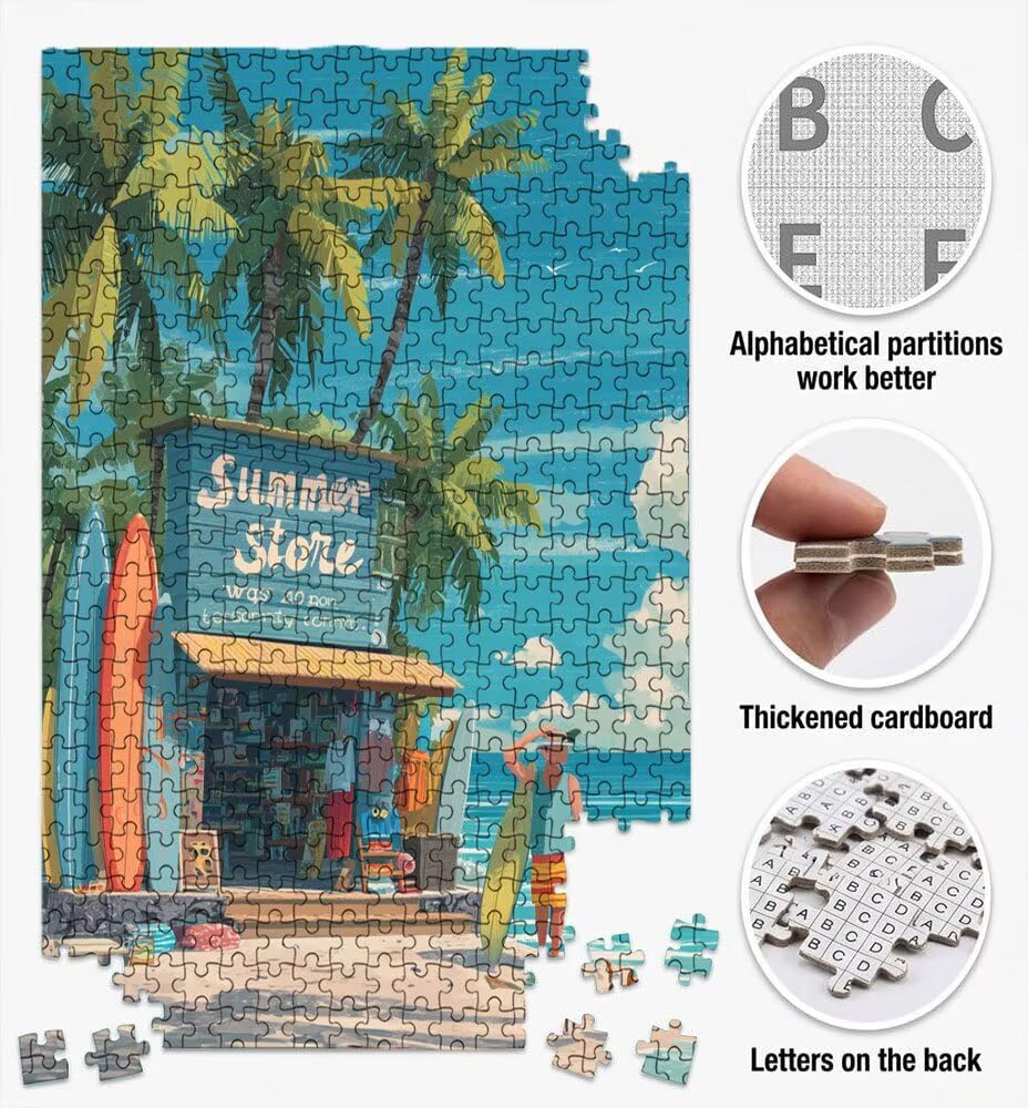 Puzzle 3000, Jigsaw Puzzle per Adulti, Estate Sulla Spiaggia BLQSBGA6-467 | Puzzle Classici, Impossibile Difficile Sfidanti Puzzles, Puzzle Decorativo per La Famiglia, Come Regalo e Decorazione Pareti
