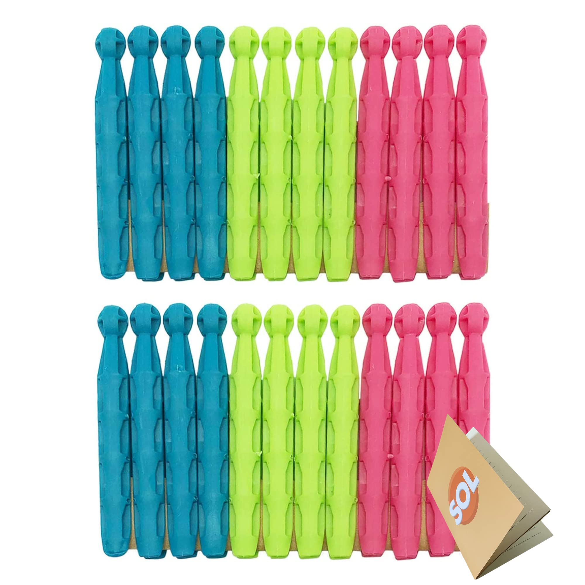 SOL 72pk Plastic Dolly Pegs For Washing Line | Heavy Duty Dolly Washing Pegs | Plastic Clothes Pegs for Washing Line | Strong Plastic Pegs for Washing Line | Clothes Pegs Strong | Clothes-Pegs