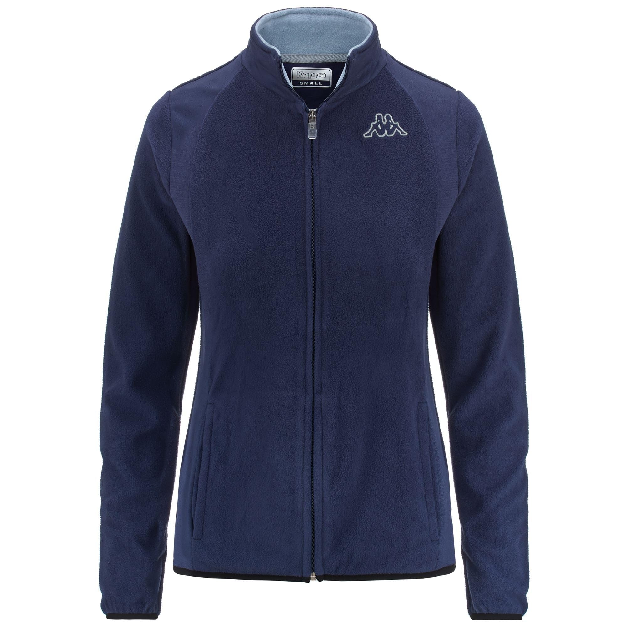 Kappa Felpa Con Zip Uomo E Donna | Micropile Slim Fit, Logo Omini Ricamato, Modello 6CENTO 687FZ