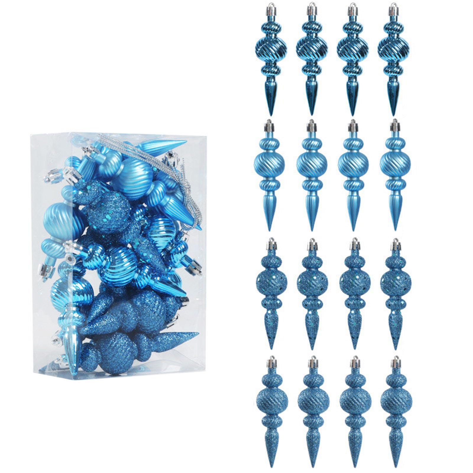 Tfaoys Blue Festival Hanging Decorations Colorful Painted Irregular Tapered Design Christmas Decoration For Indoor Outdoor Party Colorful Festival Tree Decorations