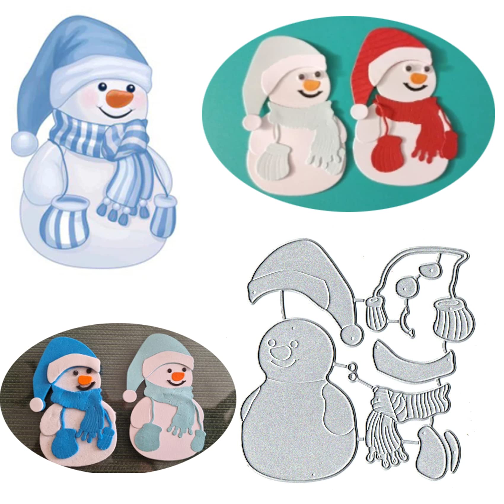 Pupazzo Di Neve Di Natale Con Il Cappello E La Sciarpa A Strisce Su Fondo Bianco 63015667