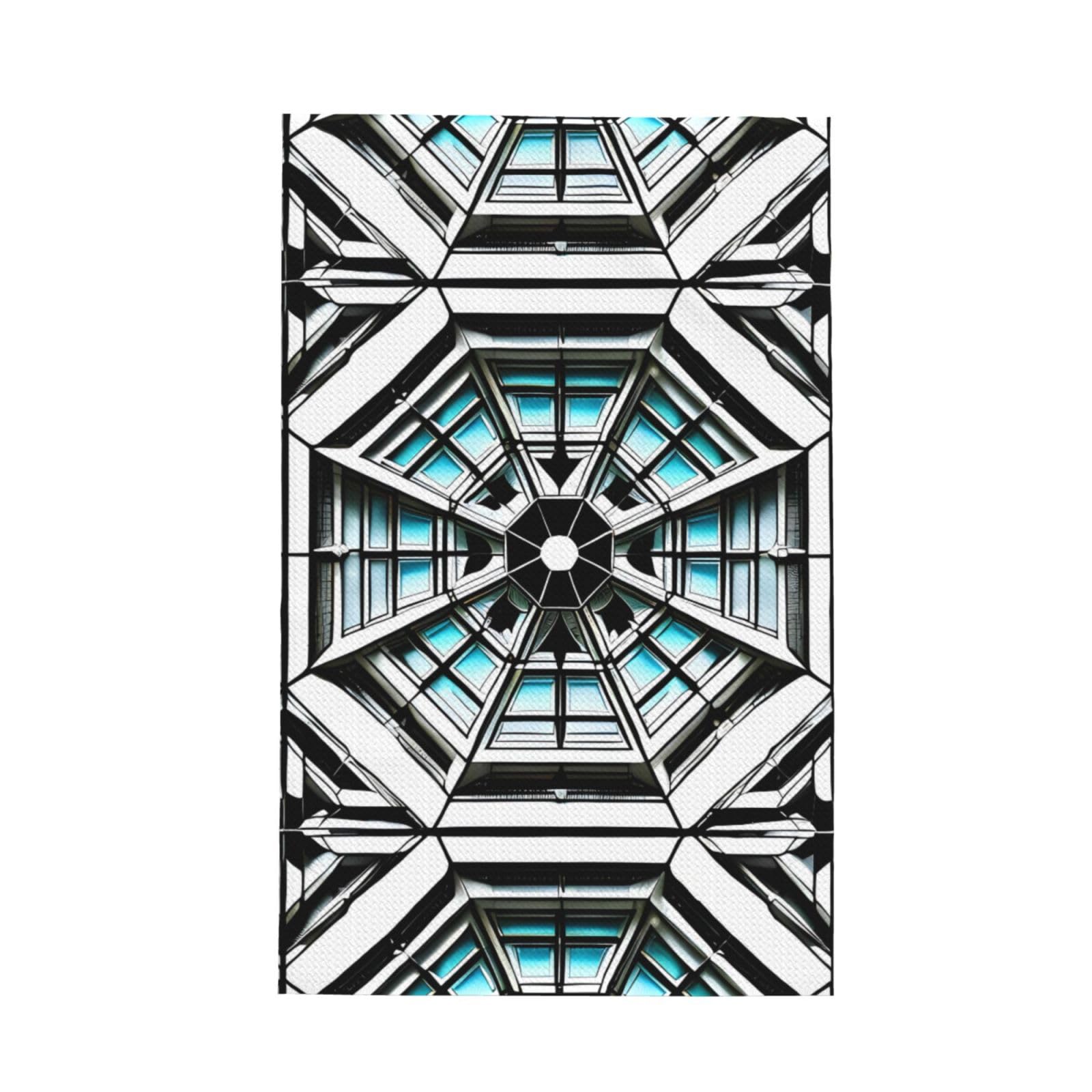 SXZVVBN Octagon Building Super Absorbent Microfibre Waffle Towels Fast Drying Dish Cloths Home Cafe Barista