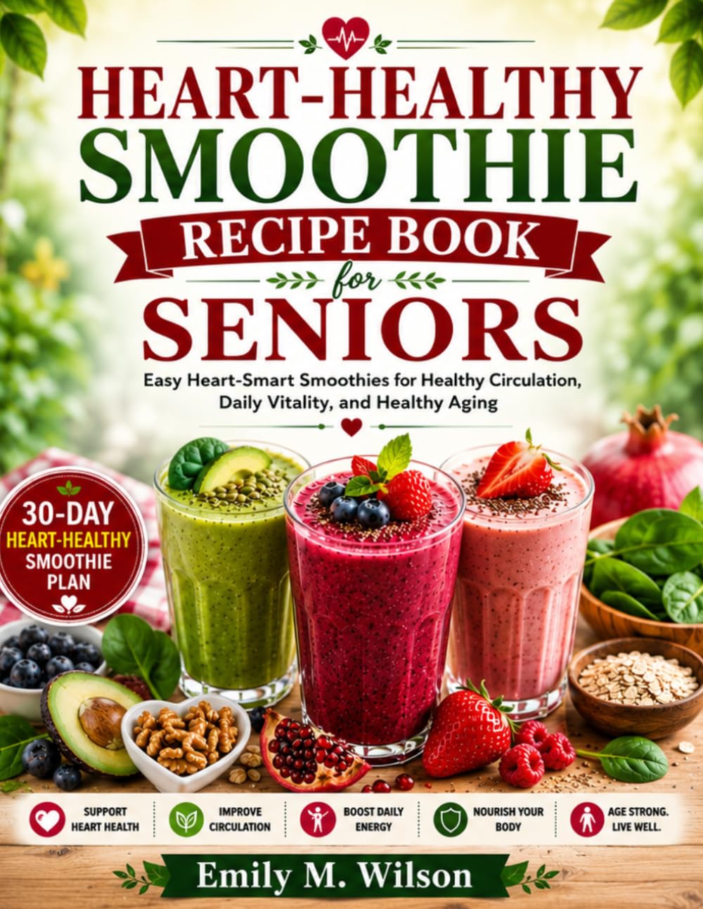 Heart-Healthy Smoothie Recipe Book for Seniors: Easy Heart-Smart Smoothies for Healthy Circulation, Daily Vitality, and Healthy Aging
