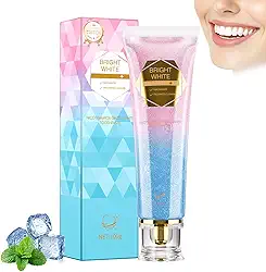 Pasta de dente clareadora de niacinamida, creme dental niacinamida radiante com sabor de menta - Cuidado suave natural, limpeza profunda de remoção, creme dental clareador sem flúor melhora a saúde