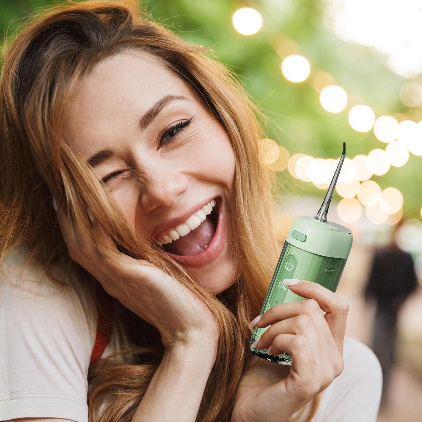Idropulsore Dentale Irrigatore Elettrico Senza Fili | Idropulsore senza fili con batteria ricaricabile per adulti, bambini, donne, viaggi, casa, scuola, palestra, vacanze,