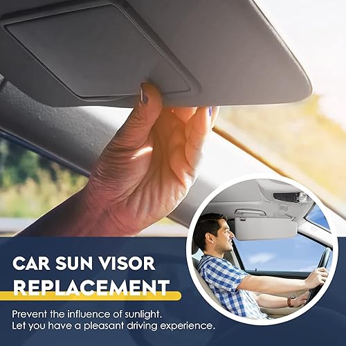 Miniatura 10 de Visera solar izquierda del lado del conductor con luz de tocador para Honda Accord 2008 2009 2010 2011 2012, repuesto para 83280TA0A91ZB gris