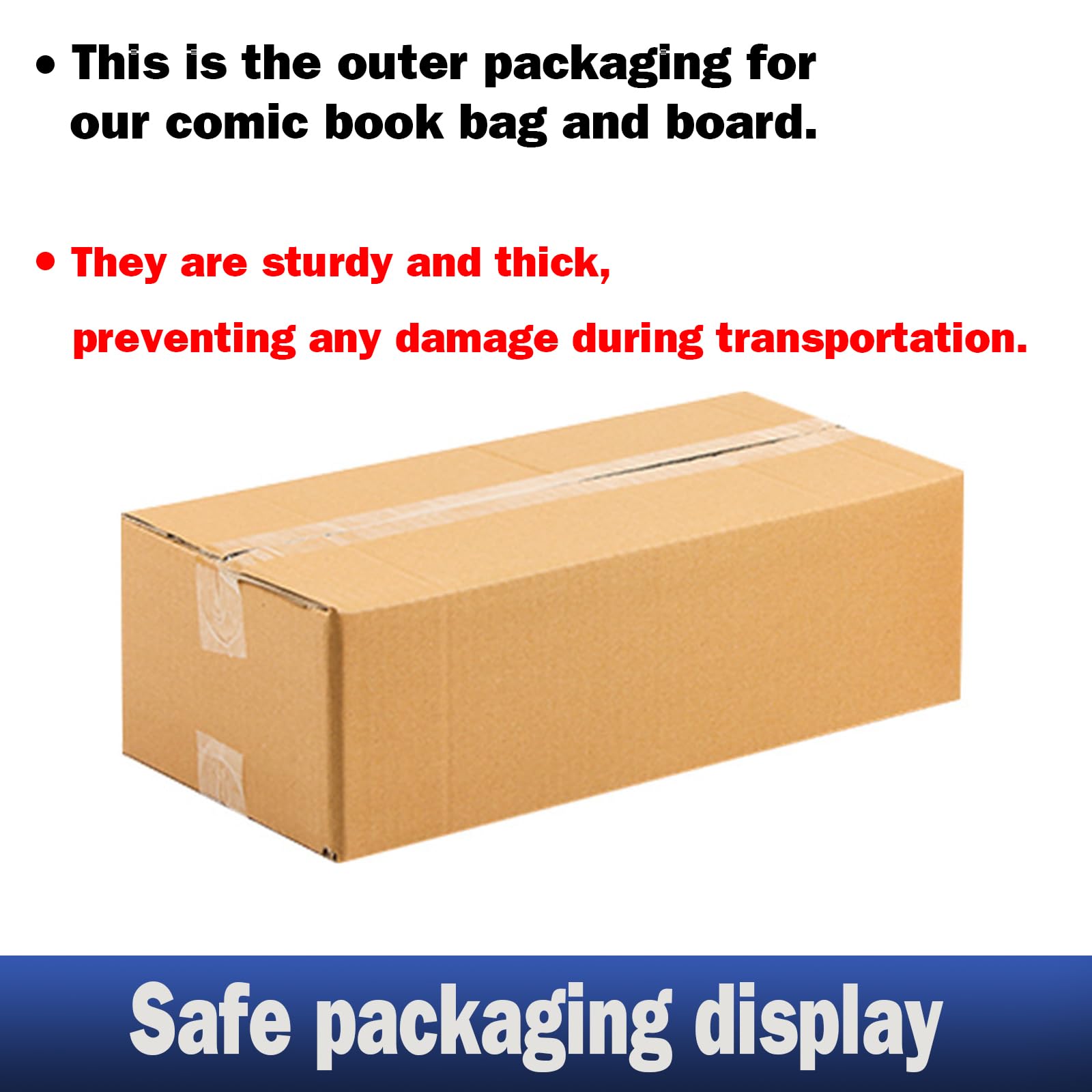 100ct Current Comic Book Bags and Boards-Reusable Boards,Bags 4.7 Mil Acid-Free Crystal Clear，100 Comic Book Sleeves and 100 Thick Comic Book Boards，Archival Quality，Applicable to Most Comic Books