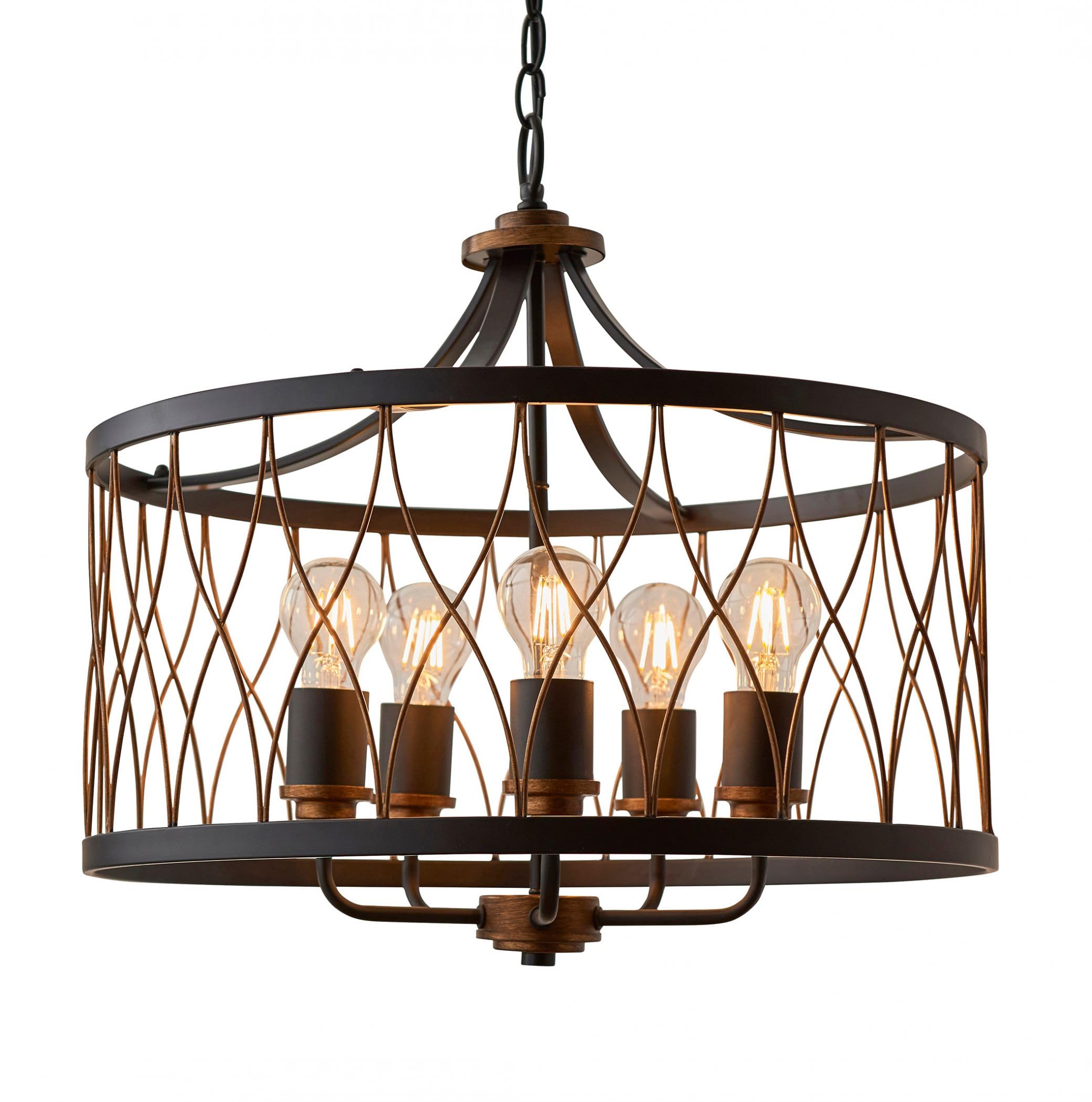 Endon Matt Black Heston Pendant