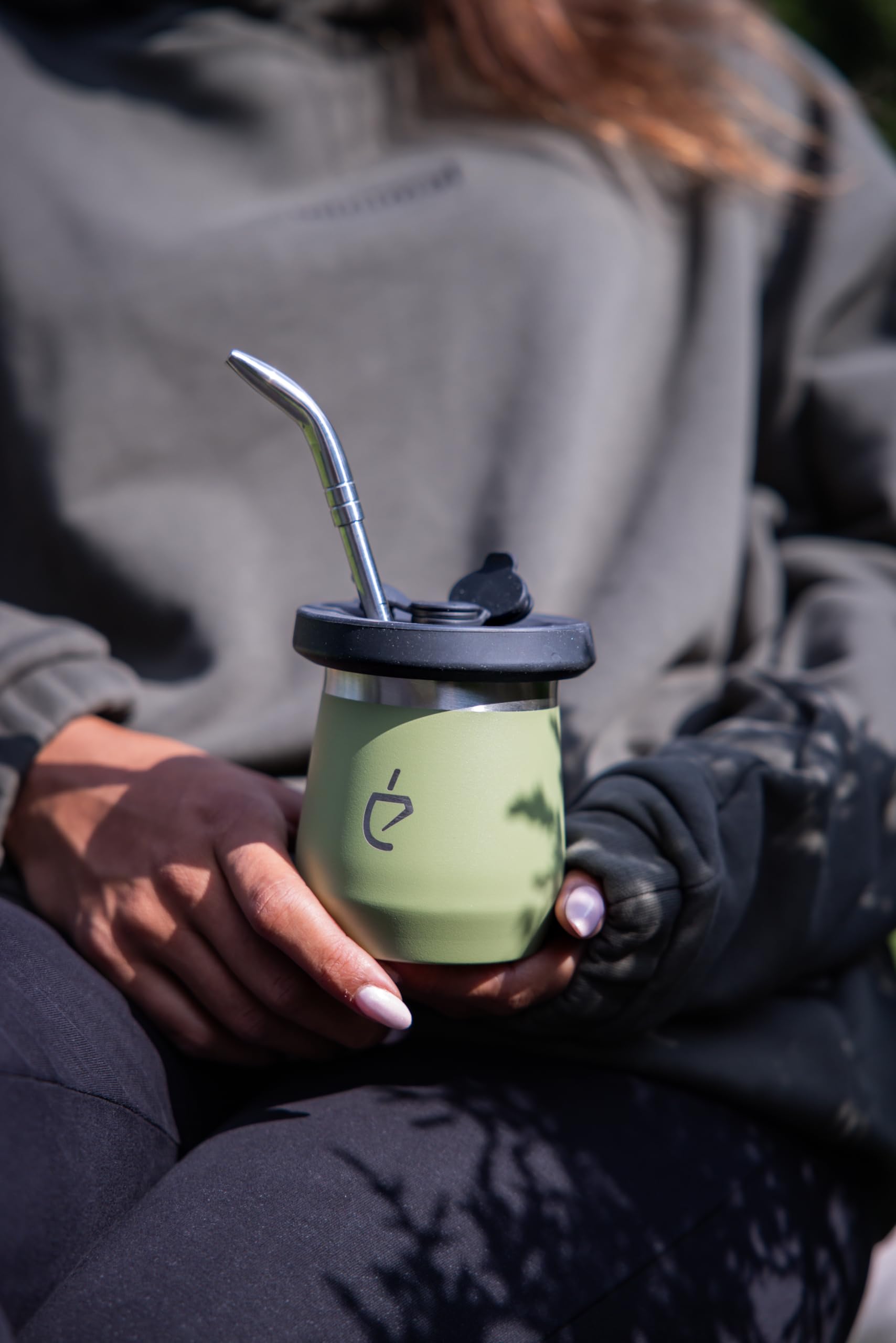 Zestaw Yerba Mate 7w1 Un Mate® Travel Termolid DualFlow PRO Forest Green – termos 1000 ml, yerbomos 500 ml, matero 230 ml, bombilla, yerbera, czyścik, zestaw prezentowy (Green)