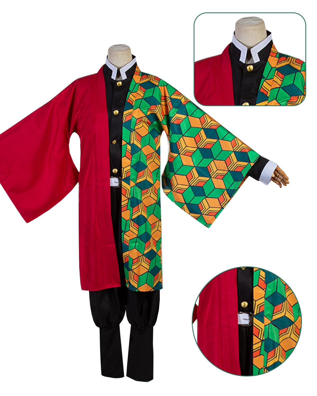 CR ROLECOS Tomioka Giyuu Cosplay Costume Demon Slayer Kimetsu No Yaiba Halloween Kimono Uniforms Costumes S - Image 3