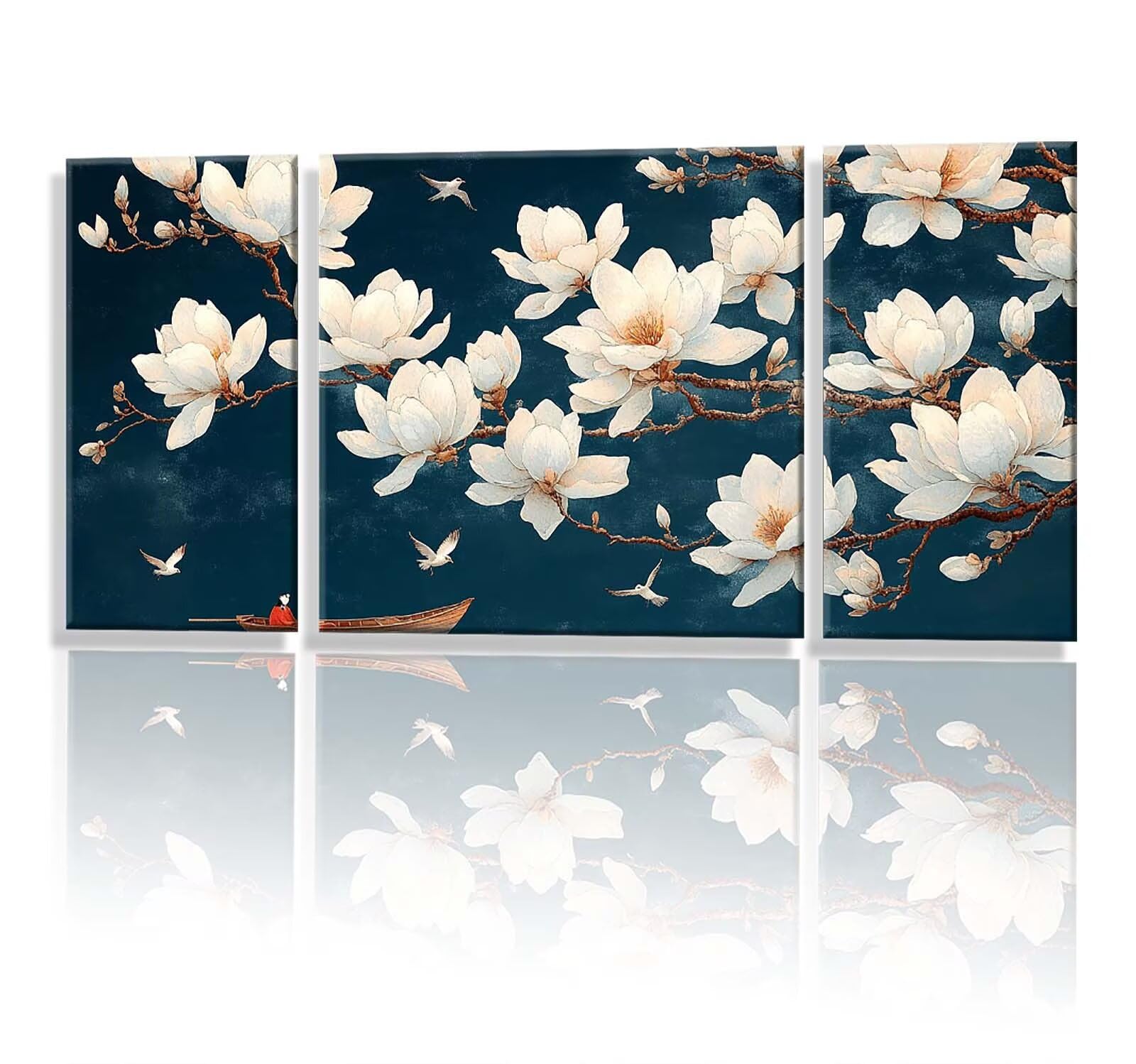 3 Pezzi Dipingere con i Numeri adulti, Paint by Numbers Fiore Pianta, Kit Lavoretti Creativi, Kit di Pittura Acrilica Fai-da-Te, con 3- Pennello, Decorazioni Casa 70x140cm (Senza Cornice) y1s-819