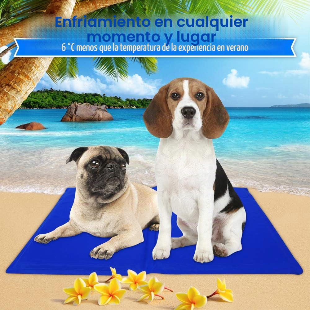 Alfombra Refrescante, Relleno Autorefrigerante para Mascotas, Comodidad para Perros y Gatos (M)