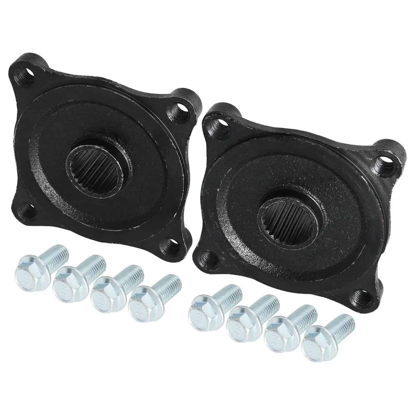ZHAUPMCB Wheel Hub For Go Kart ATV Quad Buggy Motorcycle Accessories Pair 23T 4 Stud Hub Rear Axle Wheel Hub Flange 110mm W/Bolts