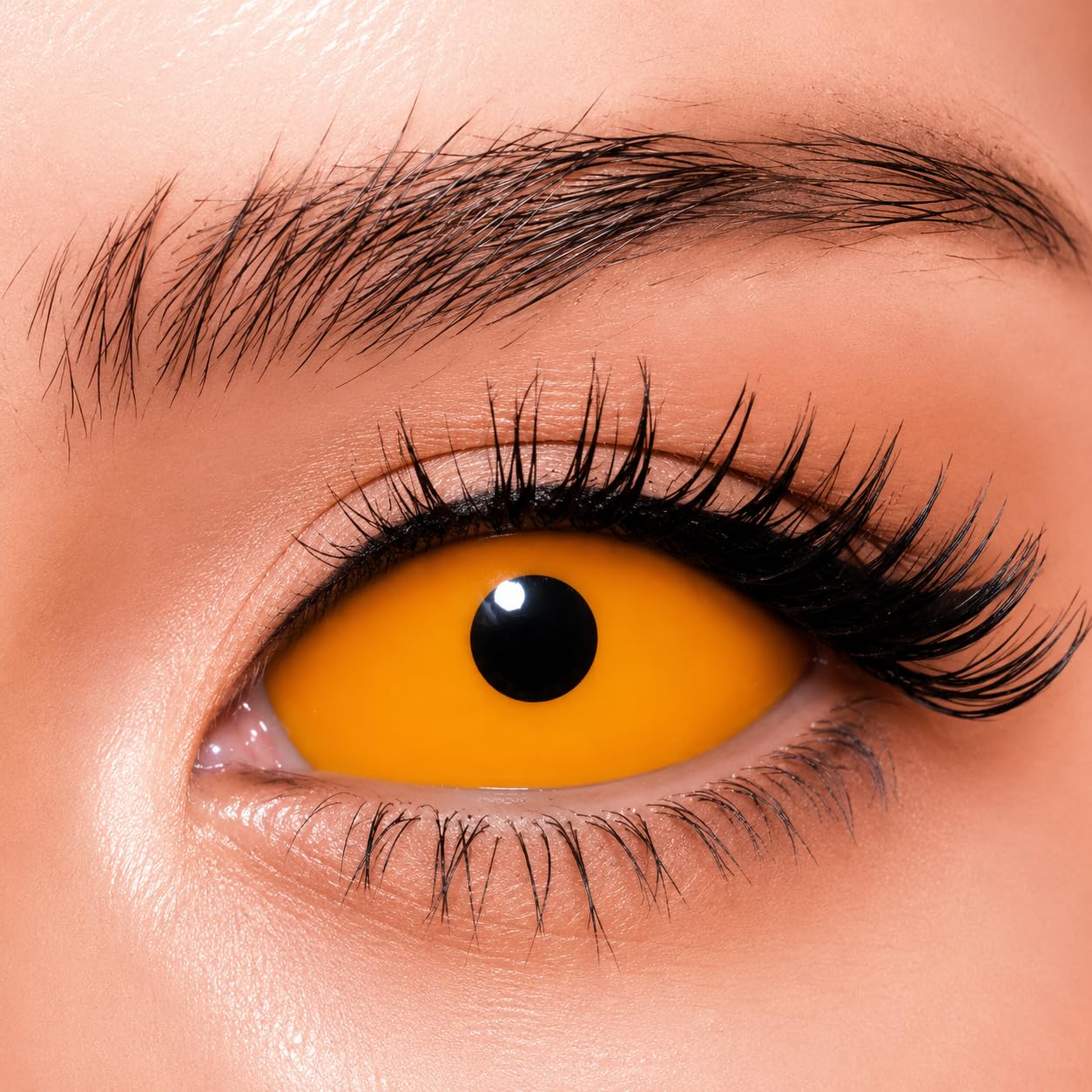 Soczewka kontaktowa twardowkowa - Orange - 1 para 2 soczewek - Do uzytku przez 1 rok - Bez mocy - COSPLAY - HALLOWEEN