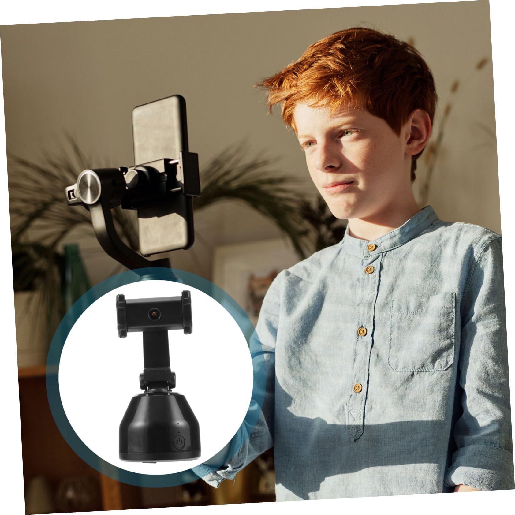 Homoyoyo Rotazione Gimbal Holder Per Smartphone Stabilizzatore Riconoscimento Facciale e Per Video Live Adatto Per Riprese e Eventi