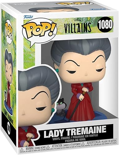Miniatura 2 de POP Disney: Villains – Lady Tremaine (madrastra meñida) Funko figura de vinilo (empaquetada con funda protectora de caja compatible), multicolor,