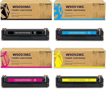 High Capacity W9090MC Toner CartridgesLatest chip,Show Ink Level | W9090MC W9091MC W9093MC W9092MC Compatible with Color LJ Managed MFP E47528f E45028dn Printers