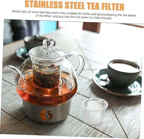 Miniatura 7 de YARDWE Botella de agua de acero inoxidable Tetera Filtro infusor de malla de colador: Reemplazo de acero inoxidable Tetera Drenaje Net 8pcs