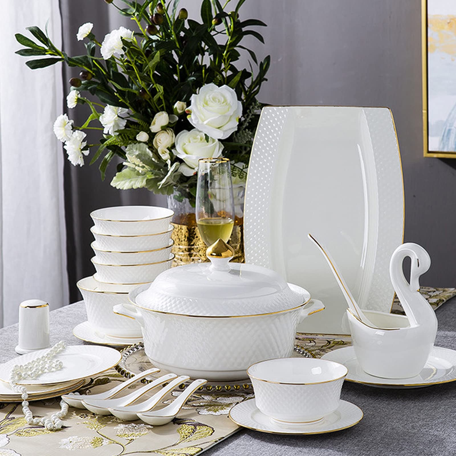 白と青の食器セット Amazon｜11 個白と青のレトロヴィンテージ英国磁器ティーセット