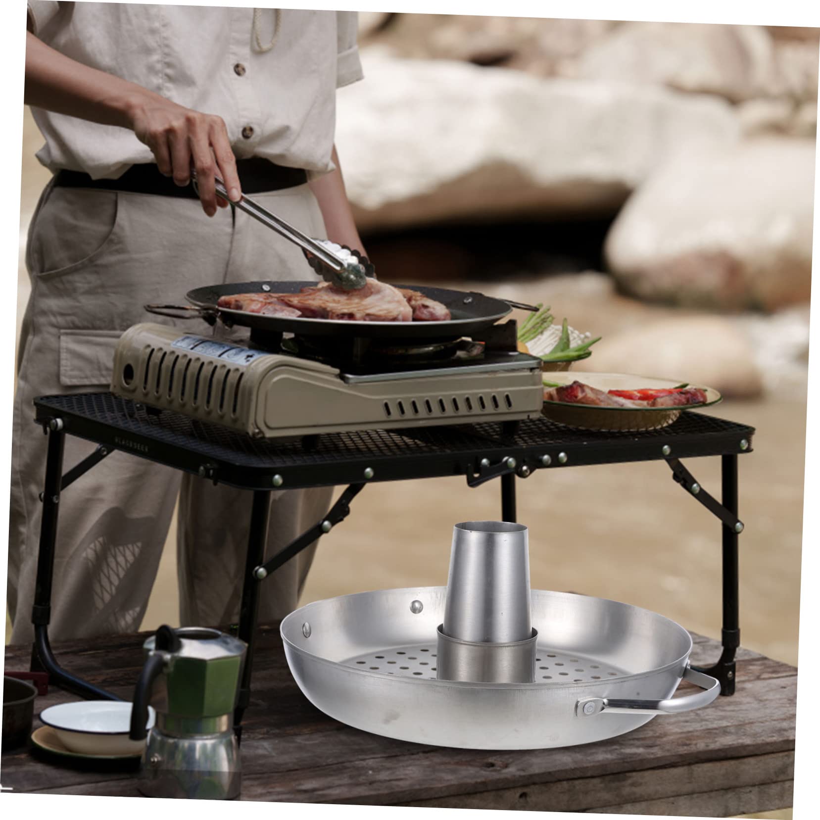 YARNOW Supporto per Arrostire Il Pollo in Acciaio Inox Verticale per Facilitare Lo Scolo dei Grassi E La Cottura
