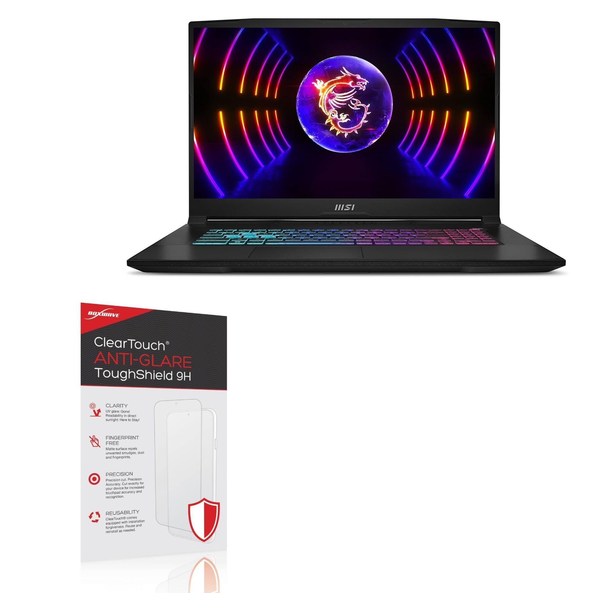 BoxWave Screen Protector Compatible with MSI Katana 17 - ClearTouch Anti-Glare ToughShield 9H (2-Pack), Anti-Glare 9H Tough Flexible Film Screen Protector