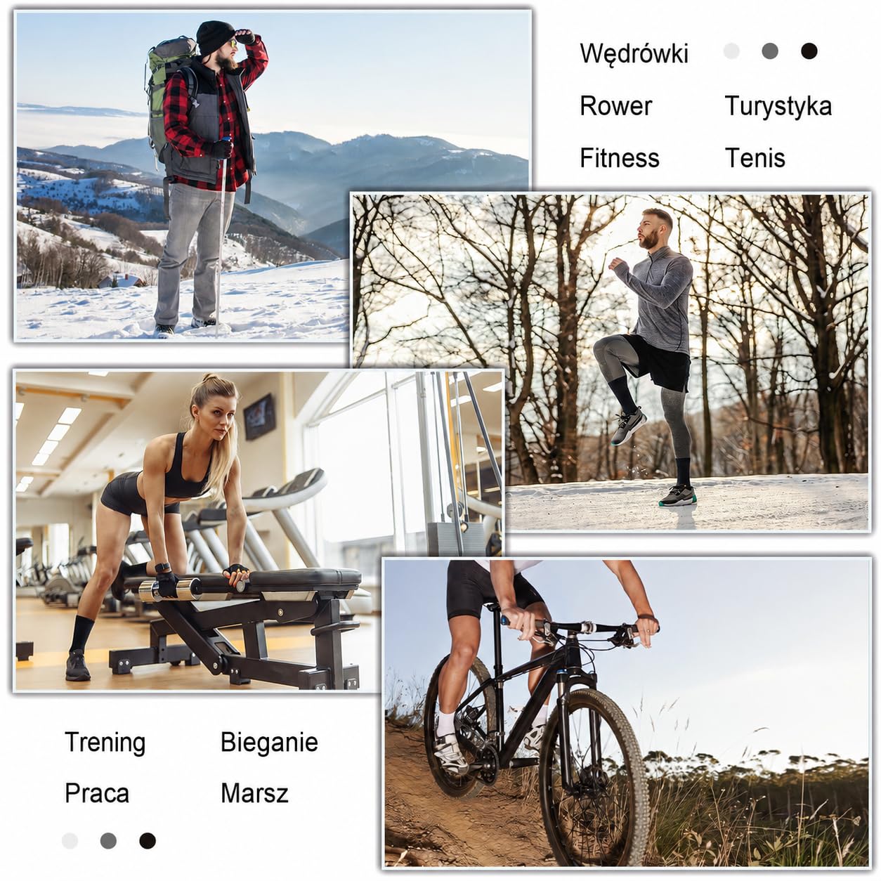 Niorasen Skarpety Męskie Damskie 35-38, 43-46, 39-42, 47-50, 6 Par Zimowe Oddychające Bawełniane Skarpety Turystyczne, Sportowe, Trekkingowe, Ciepłe Wyściełane Skarpety Do Biegania I Tenisa