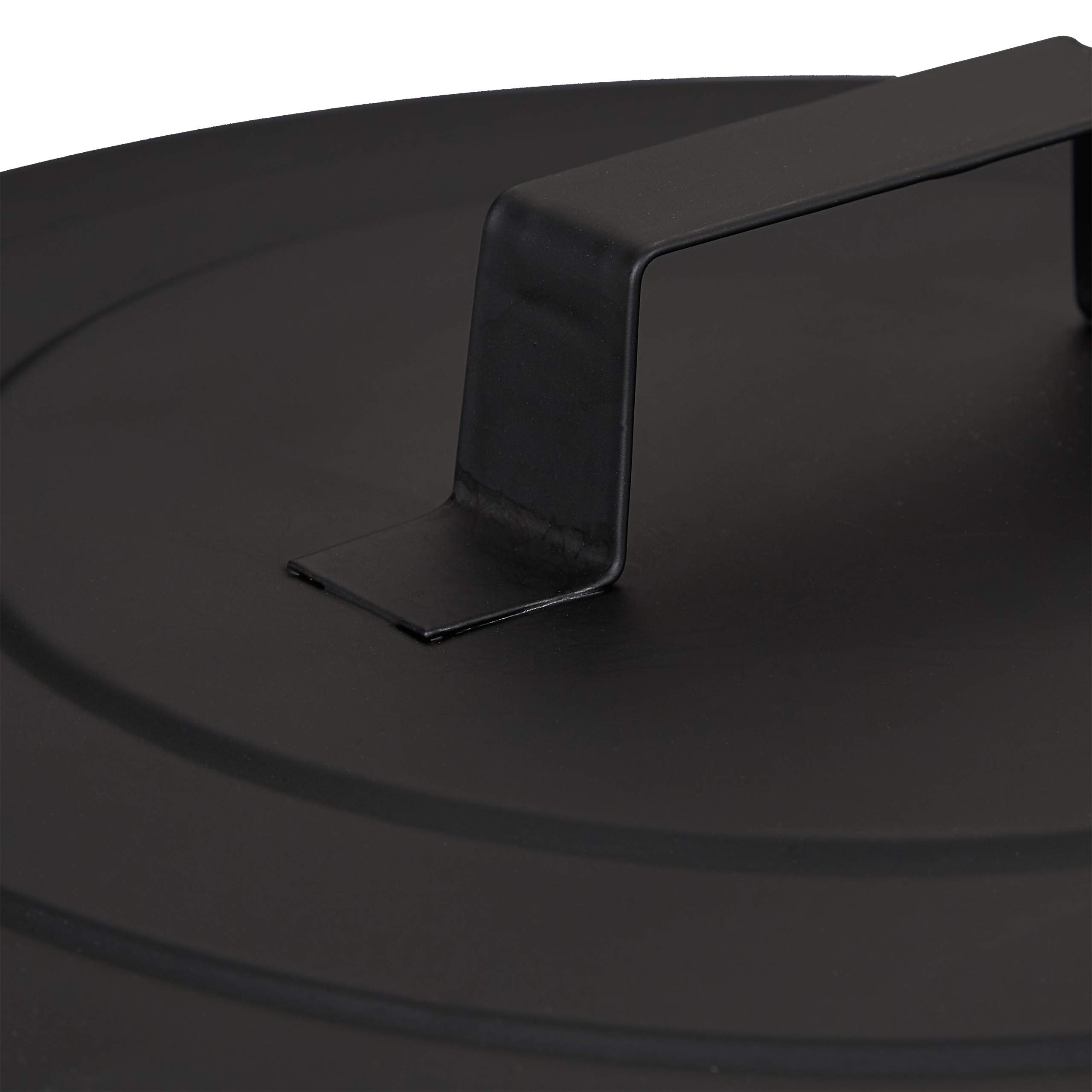Relaxdays Secchio per Cenere con Coperchio, per Raffreddare & Trasportare Carbone Bollente, Camino & Stufa, 12 l, Nero