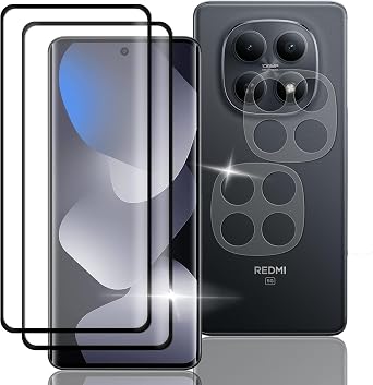 kawaylJP 2 Screen Protectors + 2 Camera Lens Protectors for Xiaomi Redmi