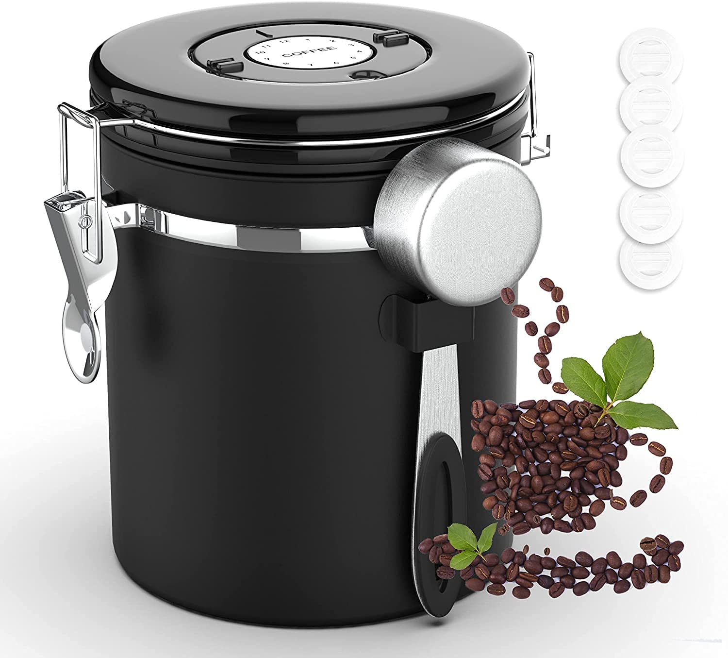 Amazon｜コーヒーキャニスター 1500ml コーヒー豆 保存容器 密封容器