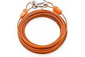 40FT Tie-Out Cables for Dogs - Strong, Safe, and Durable Dog Tie-Outs for Small Dogs