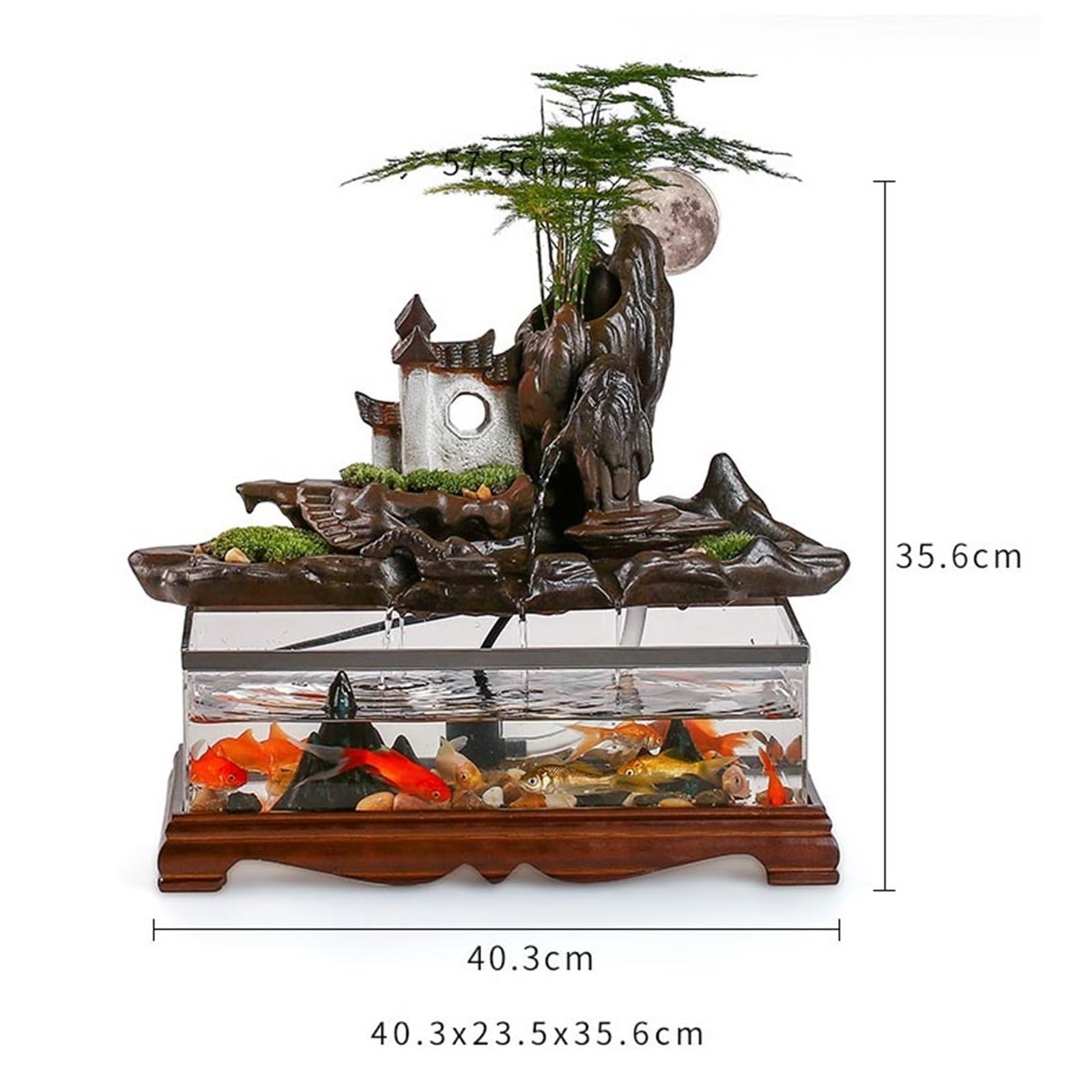 Fuentes de Mesa Fuente de Escritorio Tanque Peces Agua circulante
