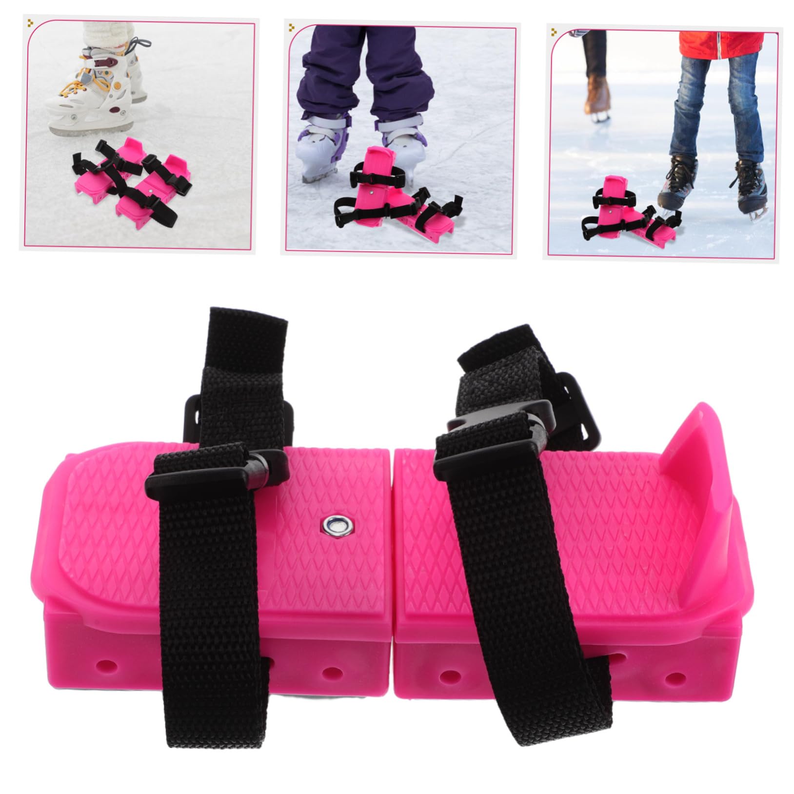 KOMBIUDA Scarpe da Pattinaggio sul Ghiaccio Regolabili per Ragazzi Principianti in Pp e Metallo Design Facile e Adattabilità Multiscena per attività sulla Neve All'aperti