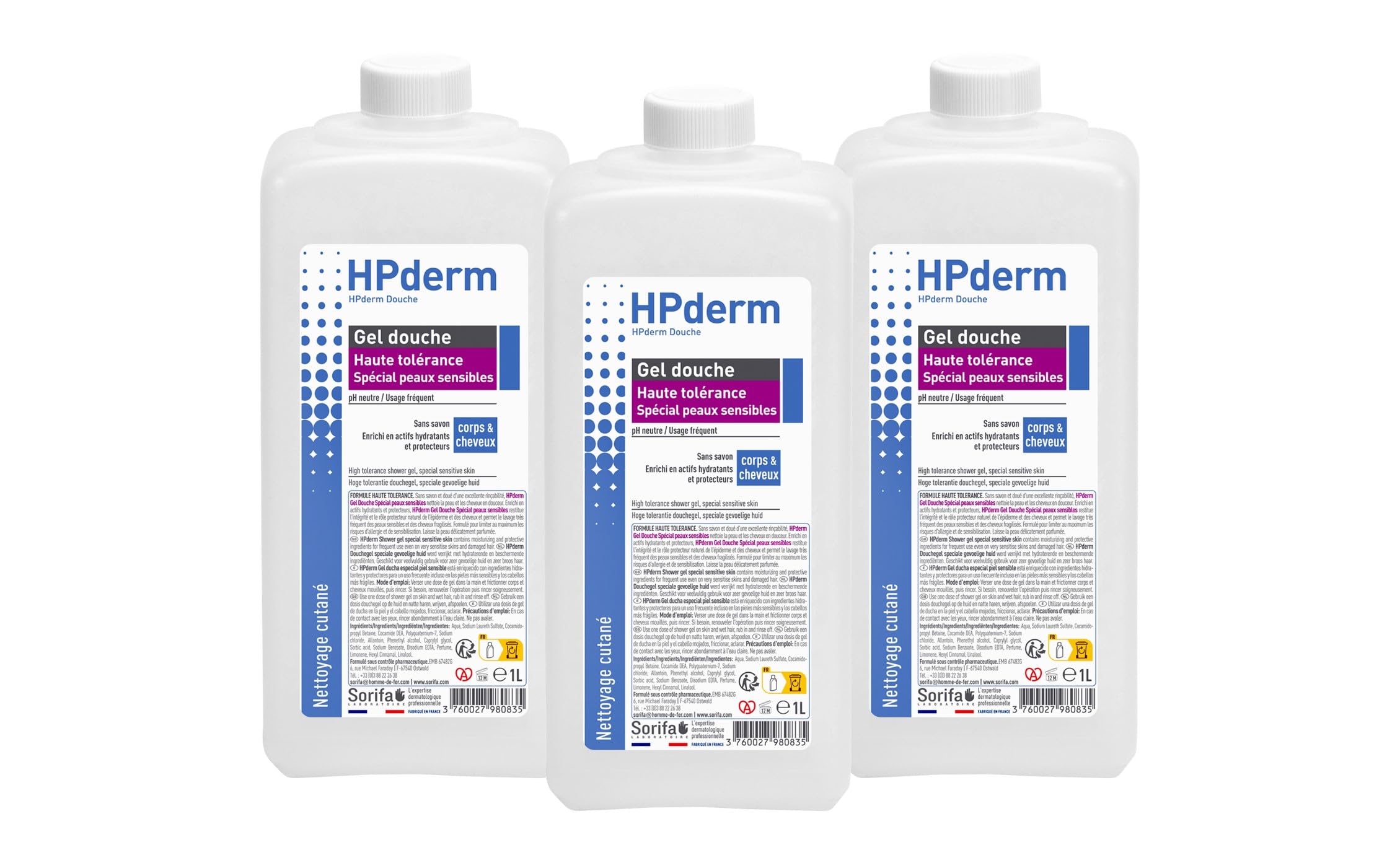 HPderm Duschgel für empfindliche Haut, 1 l