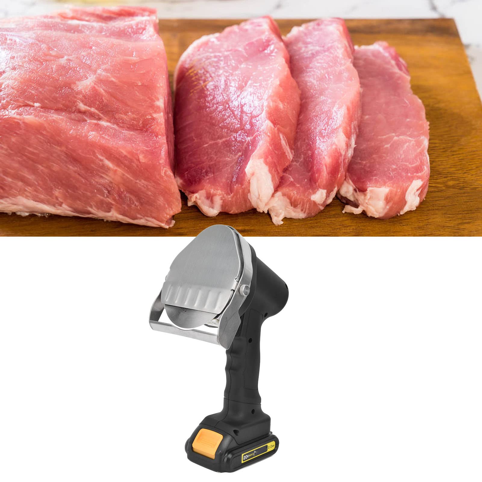 Coltello da Kebab Elettrico, Regolabile da 0 a 8 mm, Coltello da Kebab Shawarma Professionale in Acciaio Inossidabile per Rosticceria, Girarrosto per Carne All'Aperto