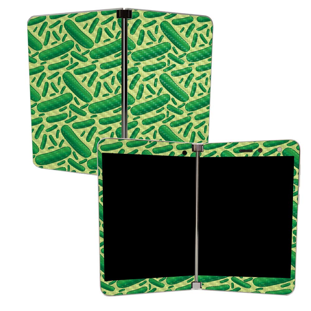 MightySkins Carbon Fiber Skin for Microsoft Surface Duo - Pickles | Protective, Durable Textured Carbon Fiber Finish | Easy to Apply, Remove, and Change Styles | Made in The USA