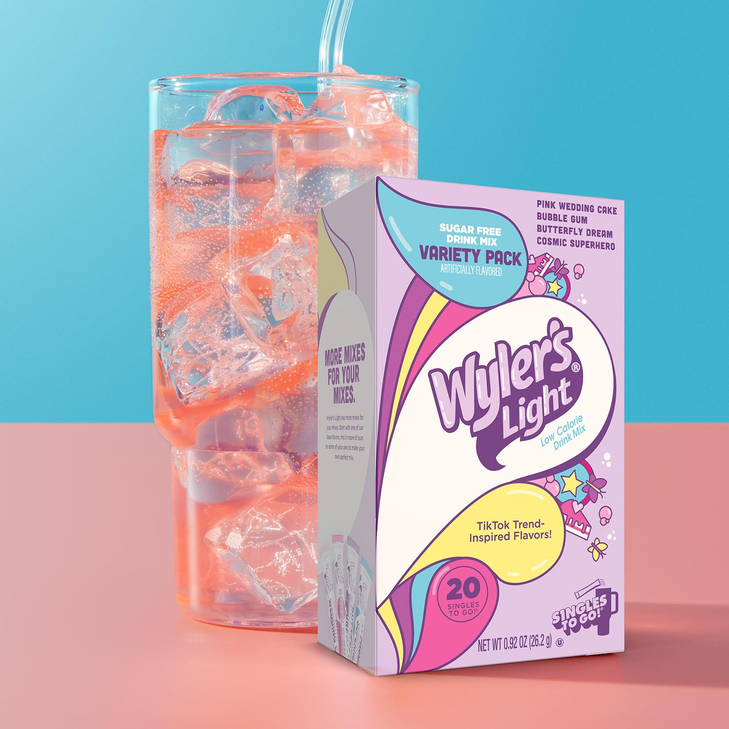 Wyler’s Light Watertok V2 Drink Mix Bundle – Fun Flavors & Base Flavors 2-Pack (40 Sticks Total) – Sugar-Free, Low Calorie Singles to Go for #Watertok Creations