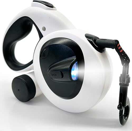 Miniatura 6 de AVANTO - Correa retráctil para perro con linterna, correa de seguridad nocturna LED resistente de 16 pies para perros de hasta 110 libras - 360 sin