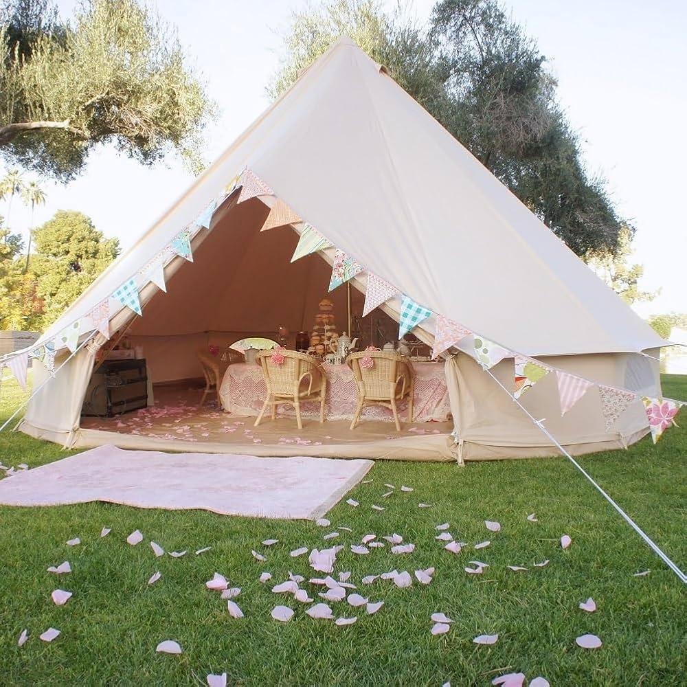 Cozy house bell tent 8-10人用 Amazon | 贅沢な防水綿のキャンバスの家族のキャンプテント