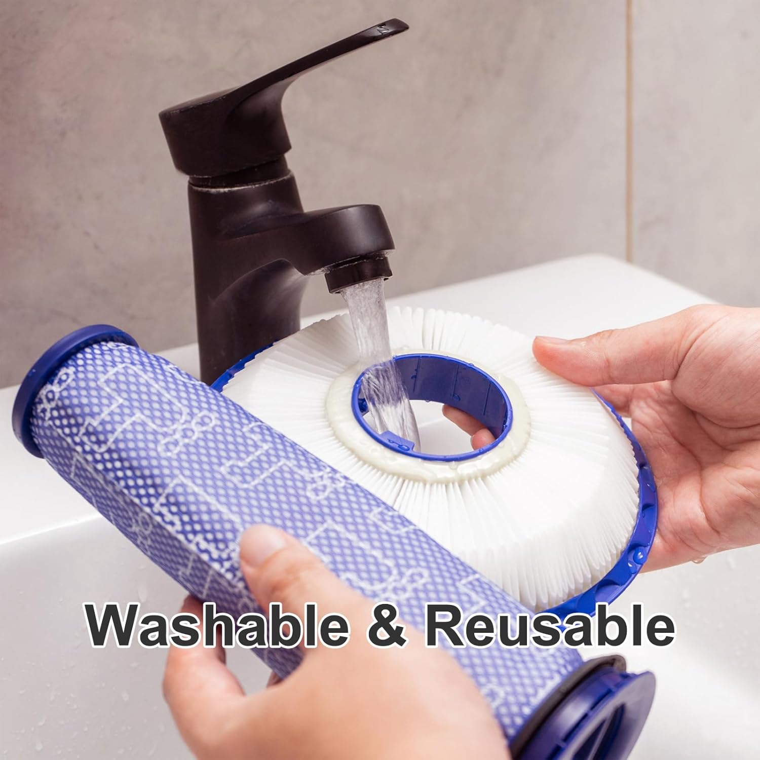 Upgraded Stretch Hose Filter Replacement Compatible with DC41 DC65 DC66 Ball Animal 2 UP13 UP20 Upright Vacuums, Include Extension Hose, Pre and Post-Filter (920640-01 920769-01)