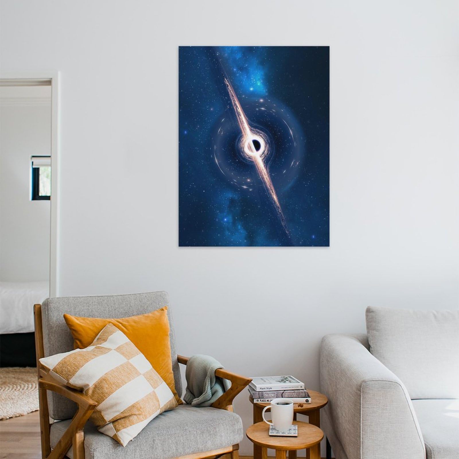 Amazon.co.jp: 絵画 宇宙のブラックホールインテリア 絵画 未来的な