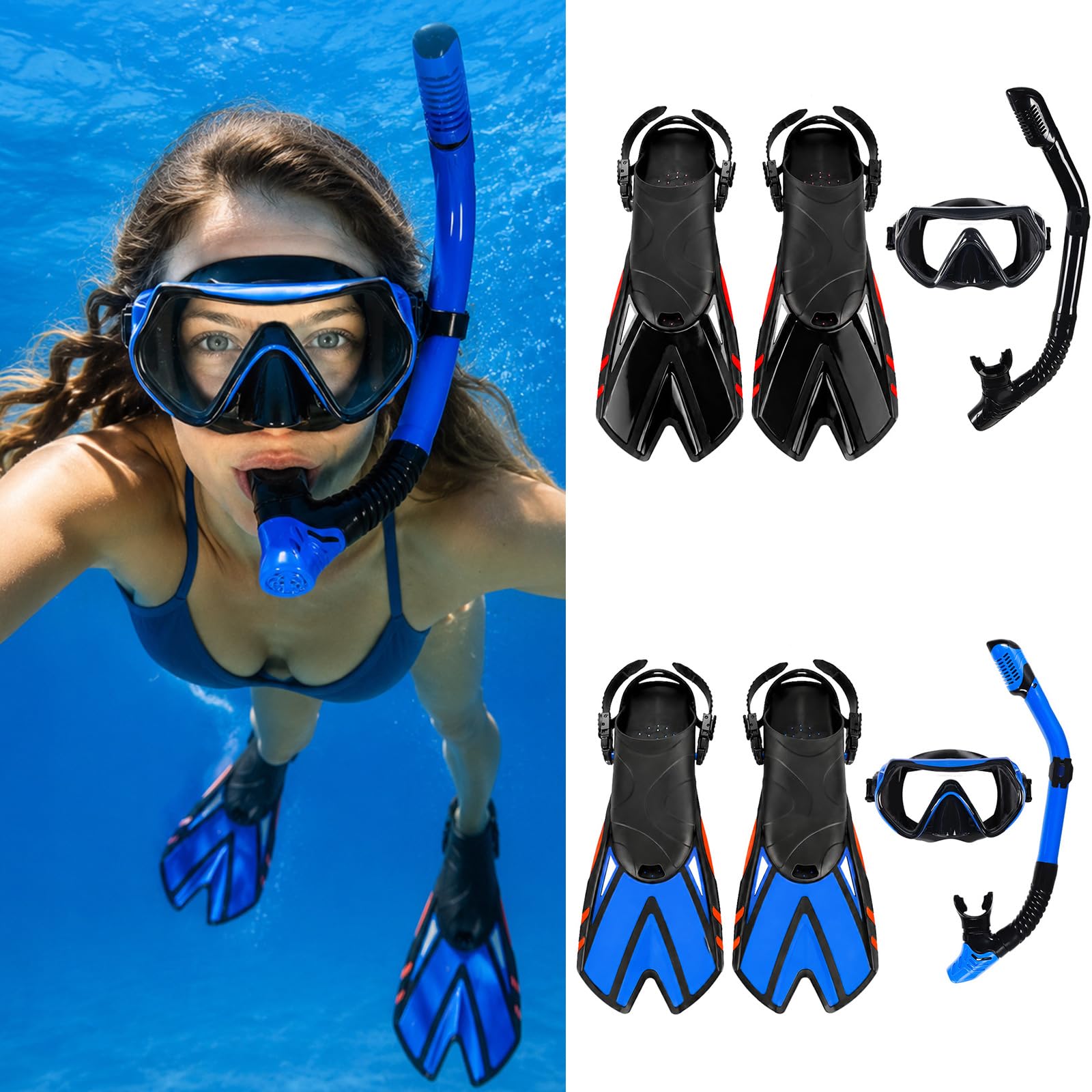 Gafas de buceo de 180 grados, gafas de buceo, buceo, buceo libre, gafas de natación, protección facial, gafas subacuáticas para adultos
