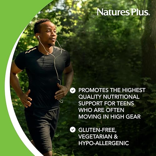 Miniatura 4 de Natures Plus Source of Life Multivitamínico masticable para adultos, sabor a manzana y canela, suplemento de alimentos integrales naturales, salud